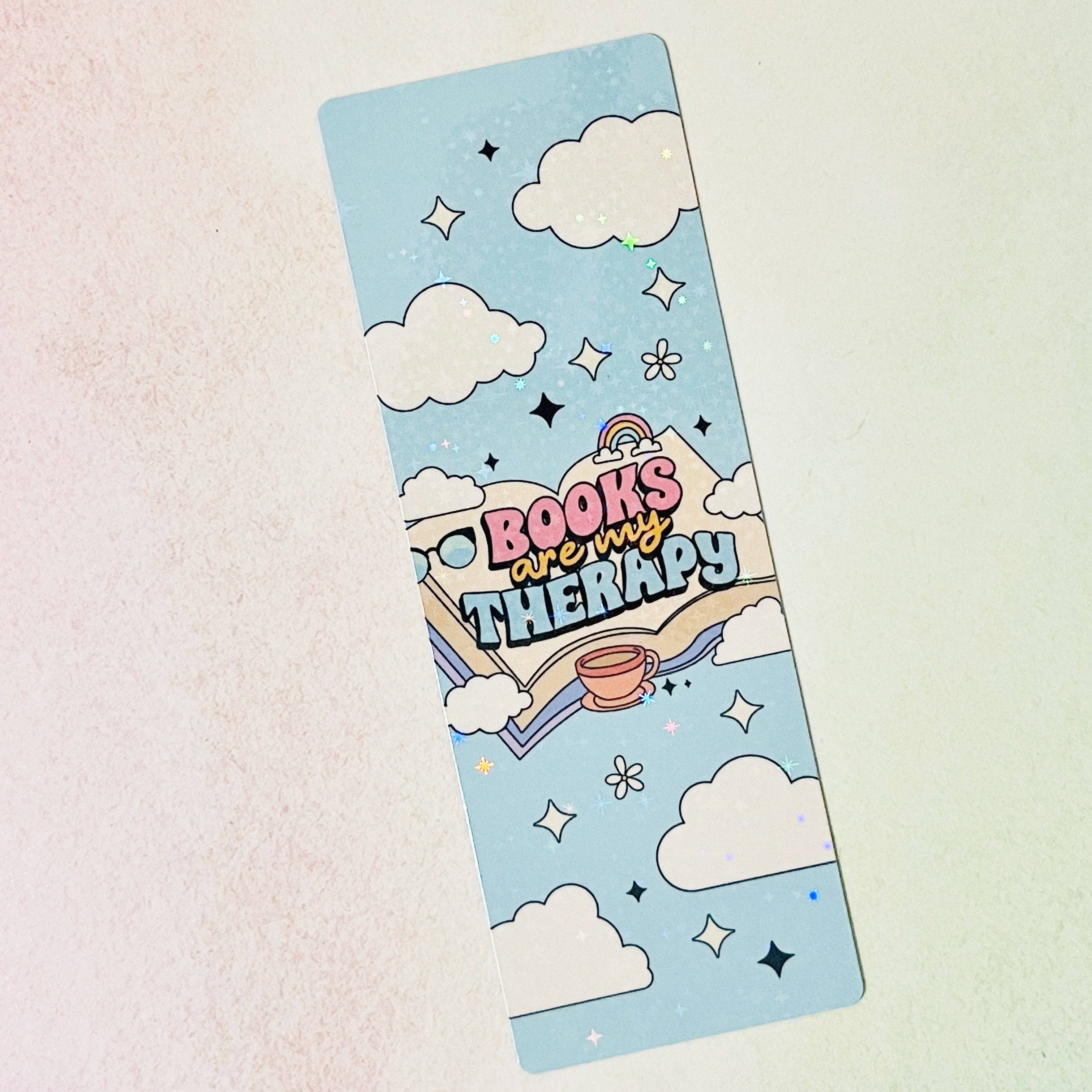 Books Are My Therapy Bookmark
