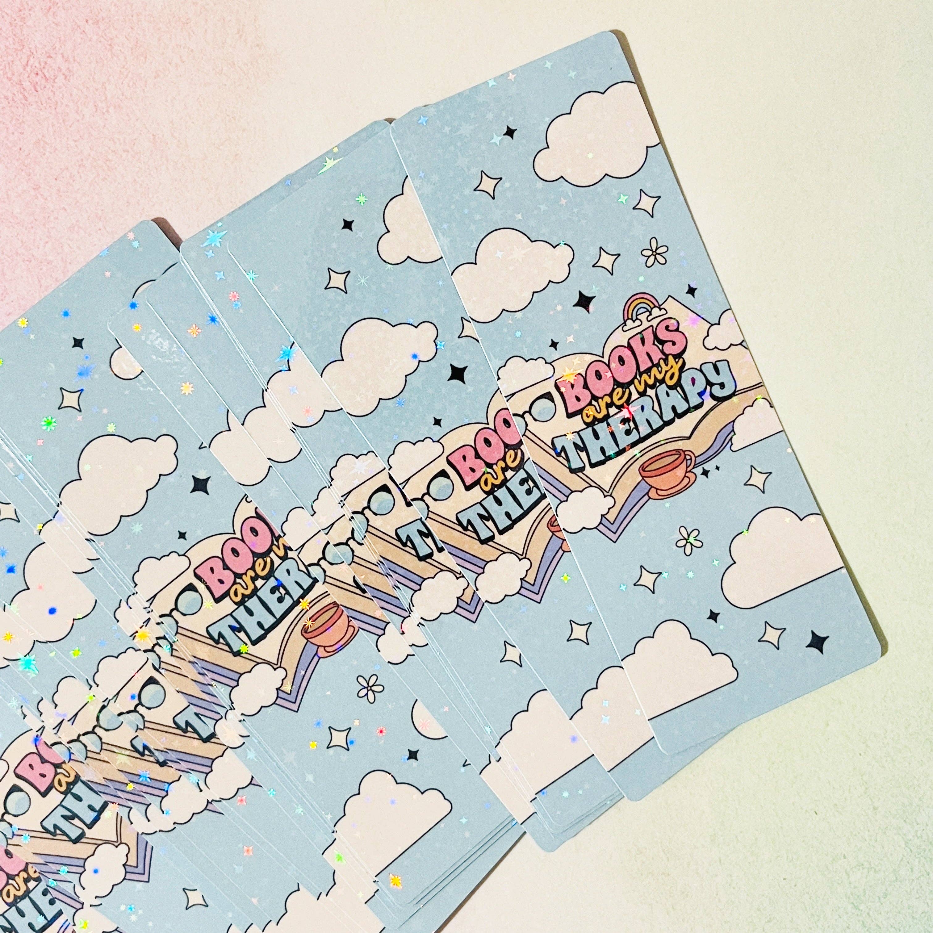 Books Are My Therapy Bookmark